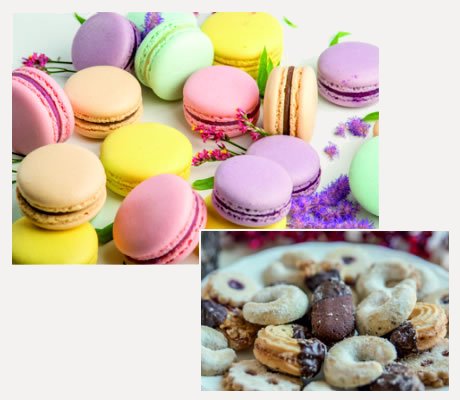 Gebäck und Macaron